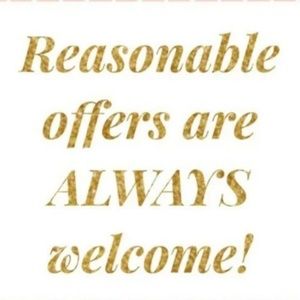 Welcoming reasonable offers